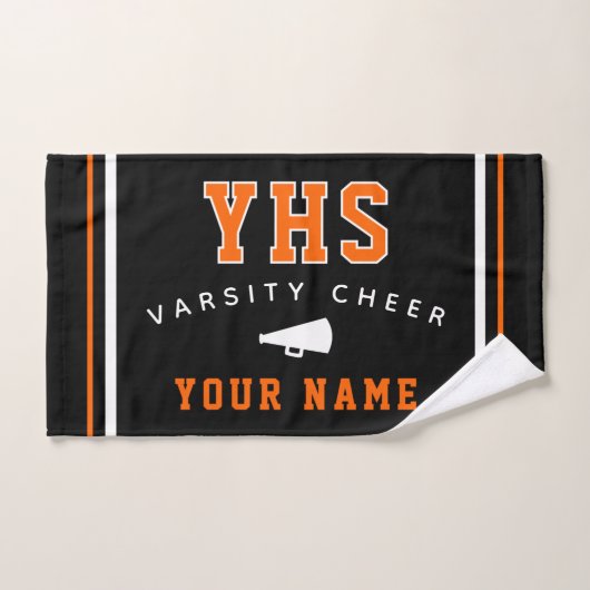 Cheer Icon, Custom Name & School, Cheer Team Gift ハンドタオル (ハンドタオル)
