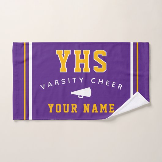 Cheer Icon, Custom Name & School, Cheer Team Gift ハンドタオル (ハンドタオル)