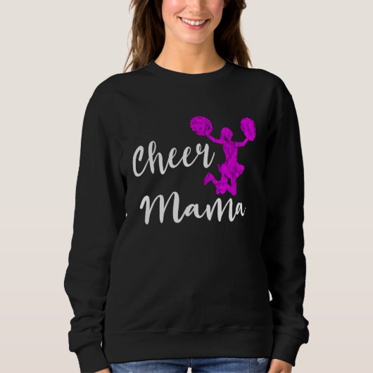 Cheer Mama Cheerleading Mother Cheering Cheerleade スウェットシャツ (正面)