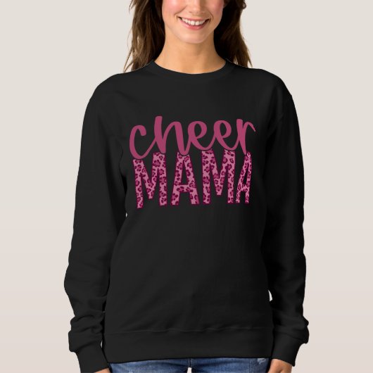 Cheer Mama  Pink Leopard Print スウェットシャツ (正面)