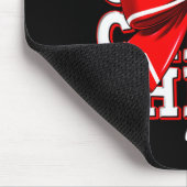 Cheer Mom Cheerleader Bow Biggest Fan Red Team  マウスパッド (コーナー)