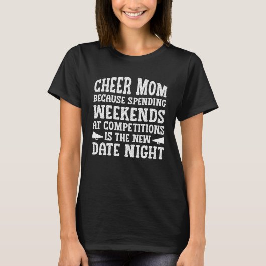 Cheer Mom Cheerleading Weekends Competitions New D Tシャツ (正面)