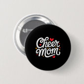 Cheer Mom Cute Cheerleading Mother  缶バッジ (正面&裏面)