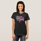 Cheer Mom Love Support Heart Cheerleader Fun Spots Tシャツ (正面フル)