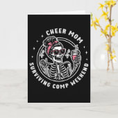 Cheer Mom Surviving Comp Weekend Cheerleading Moth カード (黄色い花)