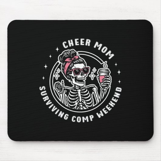 Cheer Mom Surviving Comp Weekend Cheerleading Moth マウスパッド (正面)