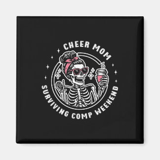 Cheer Mom Surviving Comp Weekend Cheerleading Moth マグネット