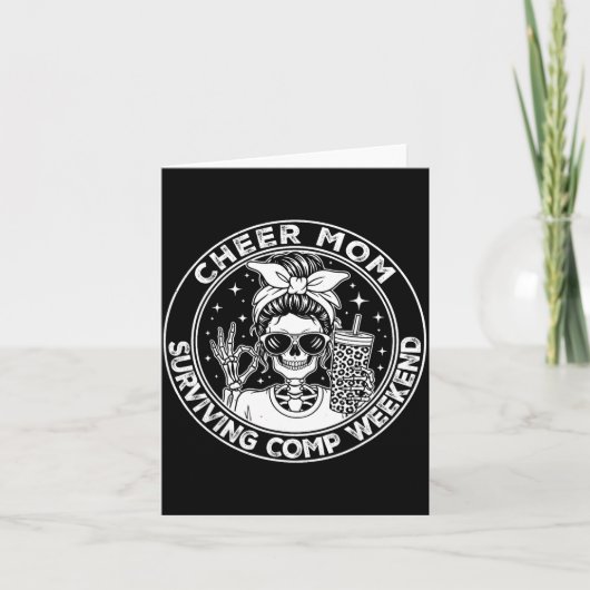 Cheer Mom Surviving Comp Weekend Funny Cheerleadin カード (正面)