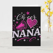 Cheer Nana For Mother's Day Cheerleader Grandma Pr カード (黄色い花)