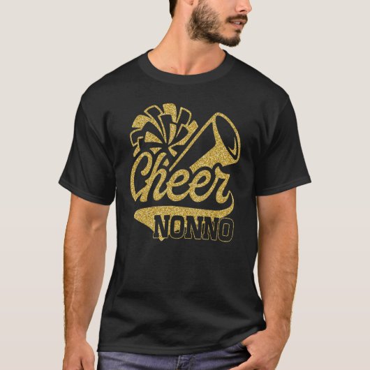 Cheer Nonno Biggest Fan Cheerleader Father's Day Tシャツ (正面)