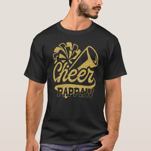Cheer Pappaw Biggest Fan Cheerleader Father's Day Tシャツ (正面)