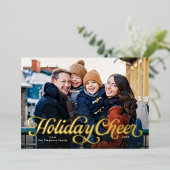 Cheer retro script four photo 箔シーズンカード (立ち正面)