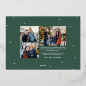 Cheer retro script four photo 箔シーズンカード (裏面)