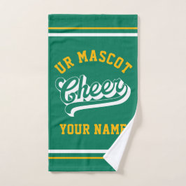 Cheer Script, Custom Name, Cheer Team Personalized ハンドタオル