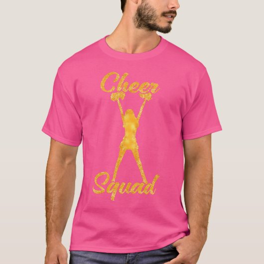 Cheer Squad Cute Cheerleading Girl Tシャツ (正面)