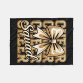 Cheer Squad Gold Funny Srt Cheerleader Cheerleadin フリースブランケット (正面(横))