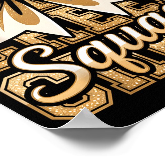 Cheer Squad Gold Funny Srt Cheerleader Cheerleadin ポスター (角)