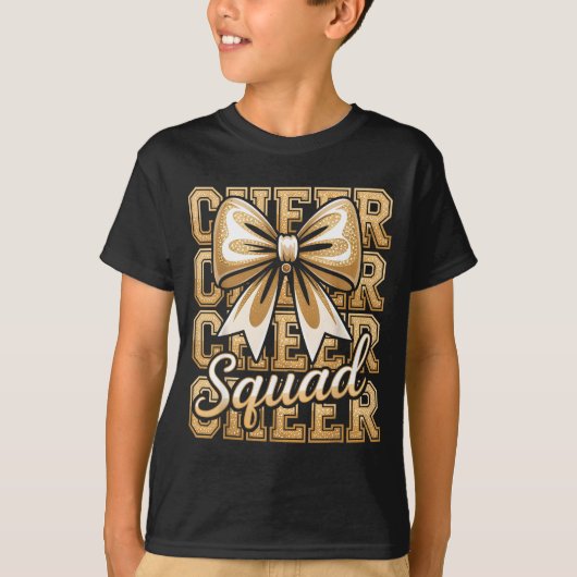 Cheer Squad Gold Funny Srt Cheerleader Cheerleadin Tシャツ (正面)