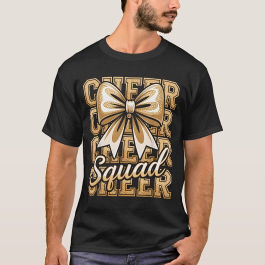 Cheer Squad Gold Funny Srt Cheerleader Cheerleadin Tシャツ (正面)