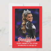 Cheer Team Cheerleader Signature Cards 招待状 (正面)