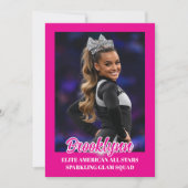 Cheer Team Cheerleader Signature Cards 招待状 (正面)