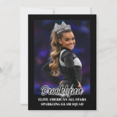 Cheer Team Cheerleader Signature Cards 招待状 (正面)
