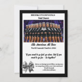 Cheer Team Cheerleader Signature Cards 招待状 (裏面)