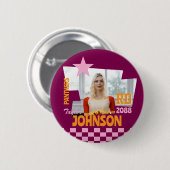 Cheer Team Senior Night Cheerleader Retro 缶バッジ (正面&裏面)