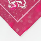Cheer Team Senior Night Custom Photo Pink Confetti フリースブランケット (角)