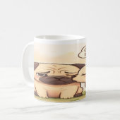 Cheer Up Boo Boo: Cute Pug Mug コーヒーマグカップ (正面左)
