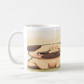 Cheer Up Boo Boo: Cute Pug Mug コーヒーマグカップ (左)