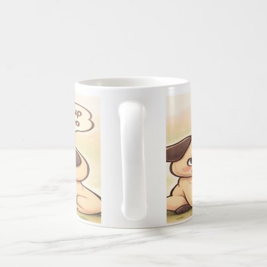 Cheer Up Boo Boo: Cute Pug Mug コーヒーマグカップ (ハンドル)