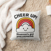 Cheer Up – Heaven’s Got You Cute Throw Pillow クッション (ブランケット)