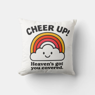 Cheer Up – Heaven’s Got You Cute Throw Pillow クッション