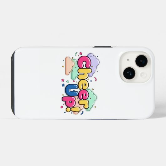 Cheer Up Minimalist Phone Case iPhoneケース (裏面横)