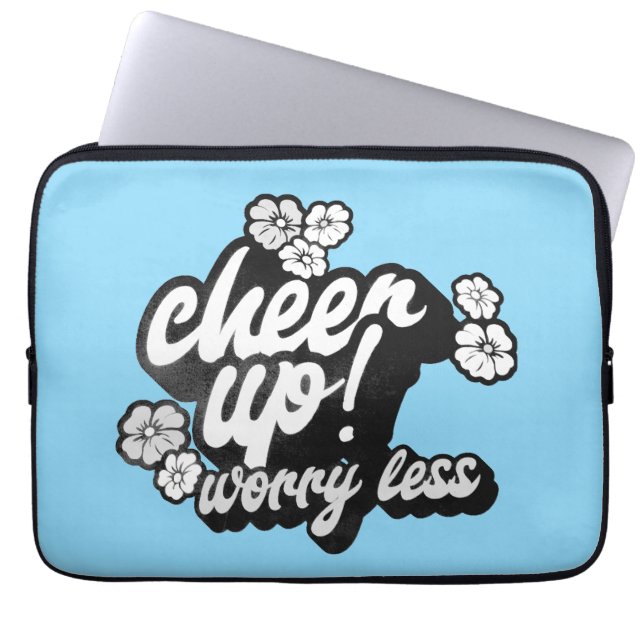 CHEER UP WORRY LESS ELECTRONIC BAG ラップトップスリーブ (正面)
