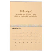 Cheerful 2026 Quote Calendar カレンダー (2月 2027)