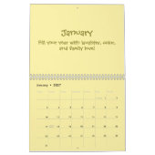 Cheerful 2026 Quote Calendar カレンダー (1月 2027)