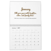 Cheerful 2026 Quote Calendar カレンダー (1月 2027)