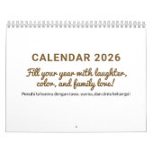 Cheerful 2026 Quote Calendar カレンダー (カバー)