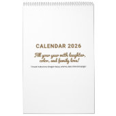 Cheerful 2026 Quote Calendar カレンダー (カバー)
