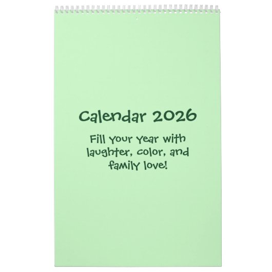 Cheerful 2026 Quote Calendar カレンダー (カバー)