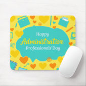Cheerful Admin Day Office Icons Graphic Art マウスパッド (マウス)