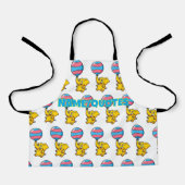 Cheerful Baby Elephant Hot Air Balloon エプロン (正面)