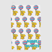 Cheerful Baby Elephant Hot Air Balloon ゴルフタオル (正面)