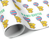 Cheerful Baby Elephant Hot Air Balloon ラッピングペーパー (ロールコーナー)