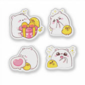 Cheerful Bear and Chick Duo シール (正面)