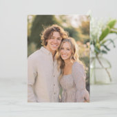 Cheerful Beige Floral Photo 招待状 (スタンド正面)