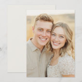 Cheerful Beige Naturalistic Photo 招待状 (正面/裏面)