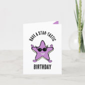 Cheerful birthday card with starfish カード (正面)